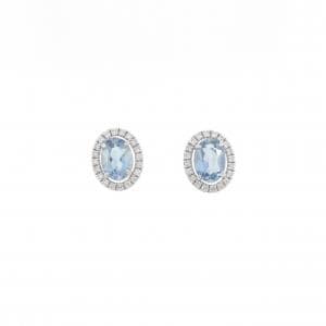 PT900 アクアマリン ピアス 1.23CT