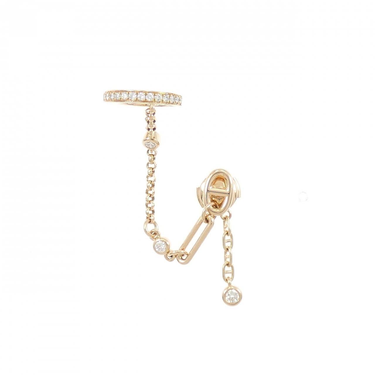 エルメス ダイヤモンド ピアス 0.1CT 片耳