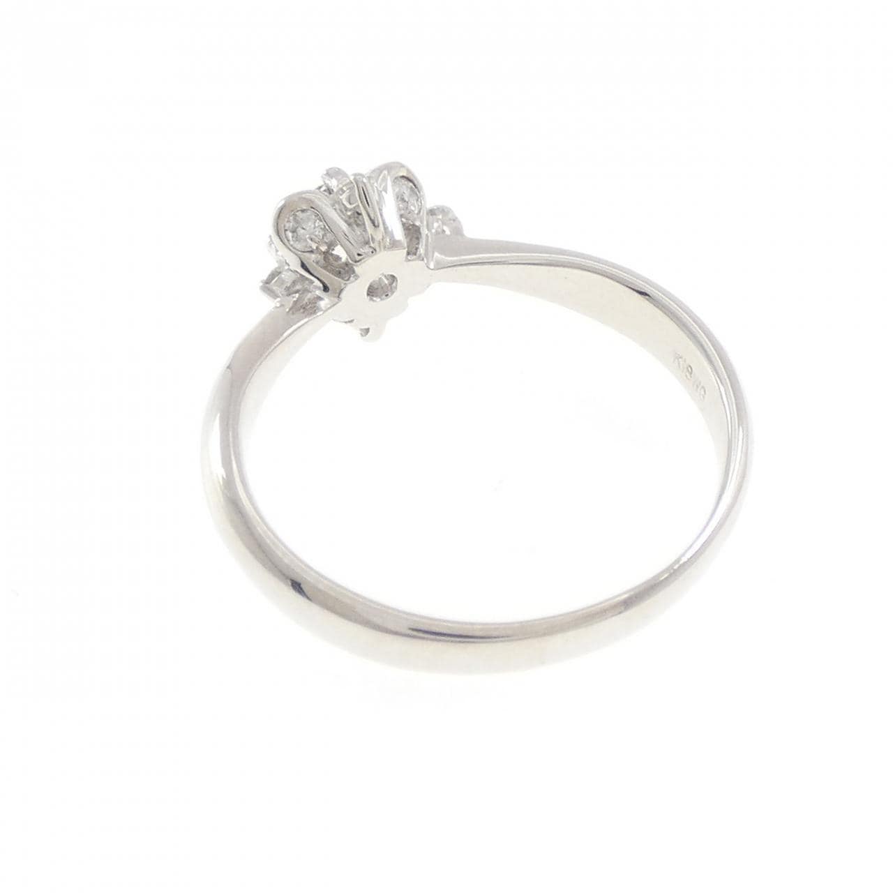 K18WG ダイヤモンド リング 0.371CT E VS2 EXT