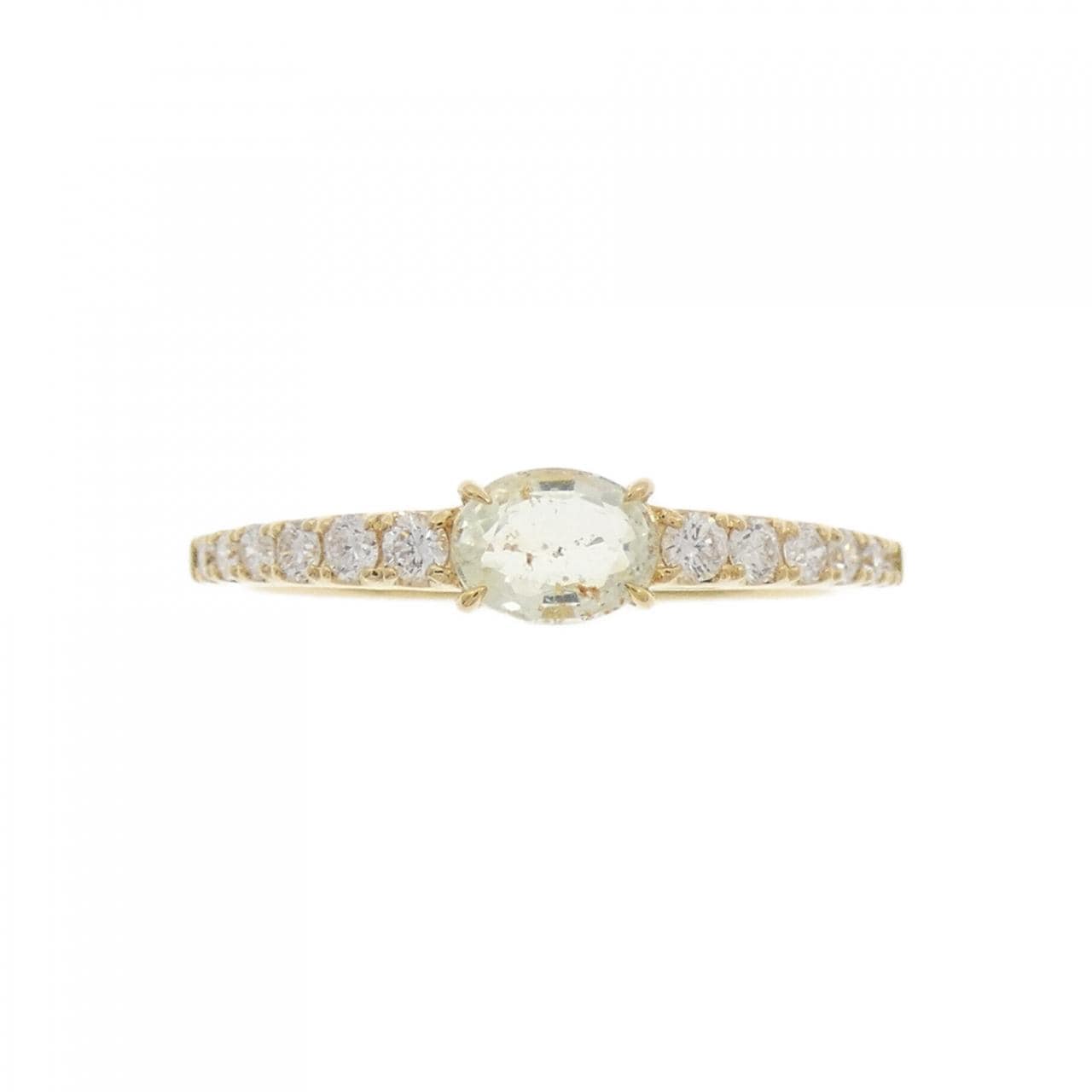 K18YG ハイヤライトオパール リング 0.23CT