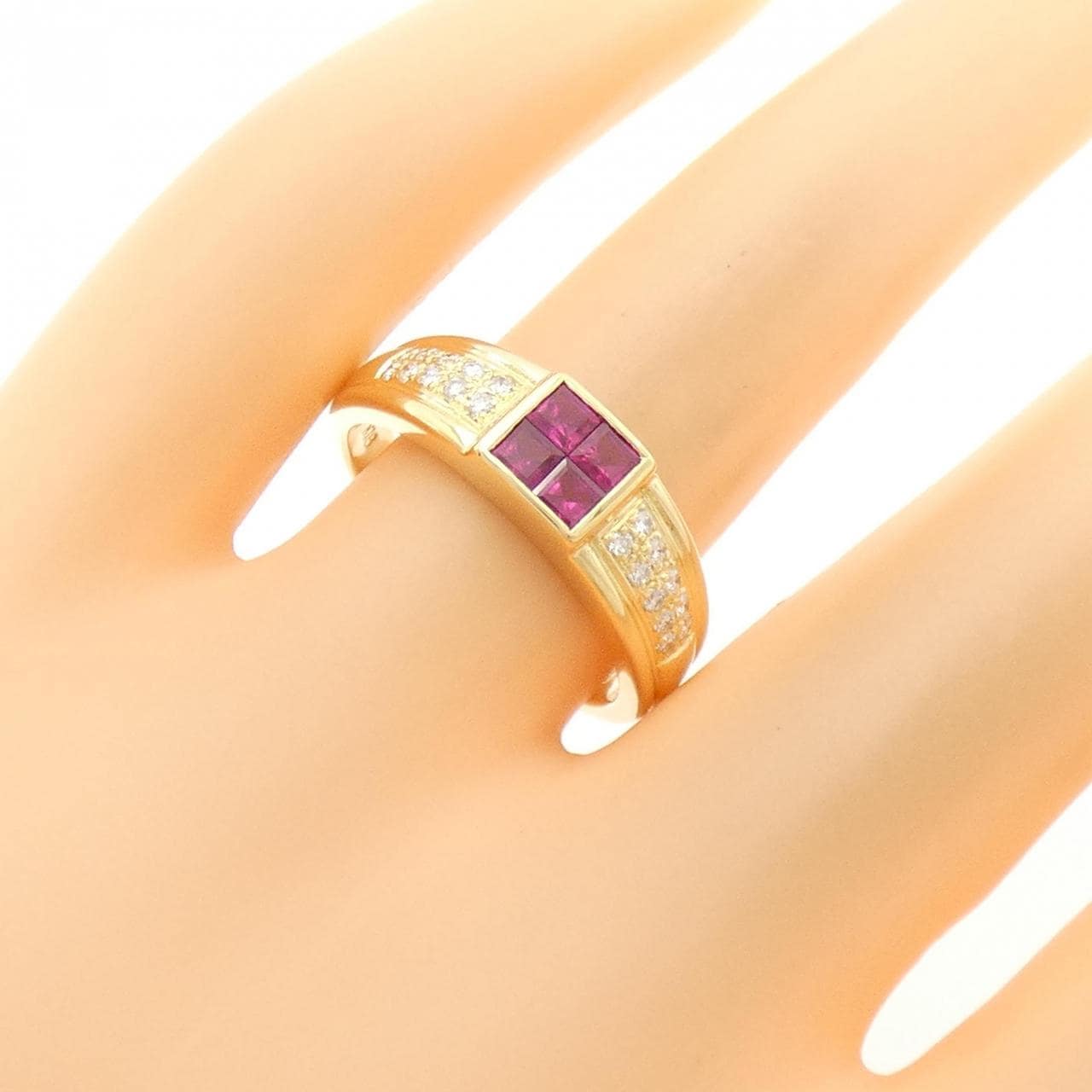 K18YG ruby ring 0.70CT