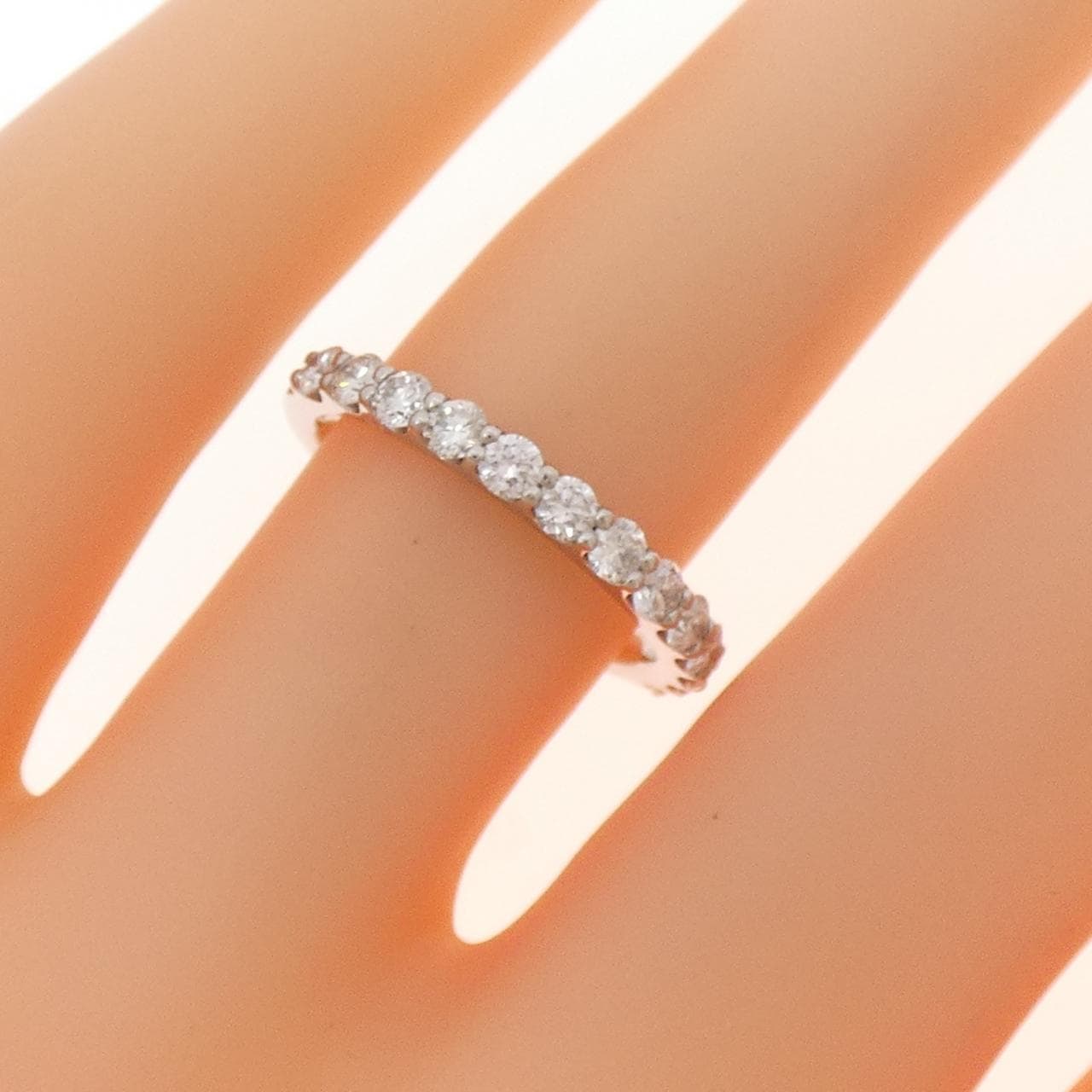 PT900 ハーフエタニティ ダイヤモンド リング 0.50CT