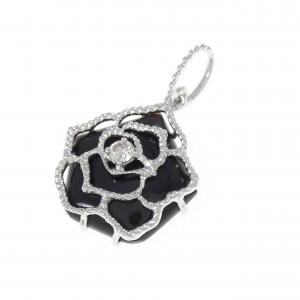 K18WG ローズ オニキス ペンダント