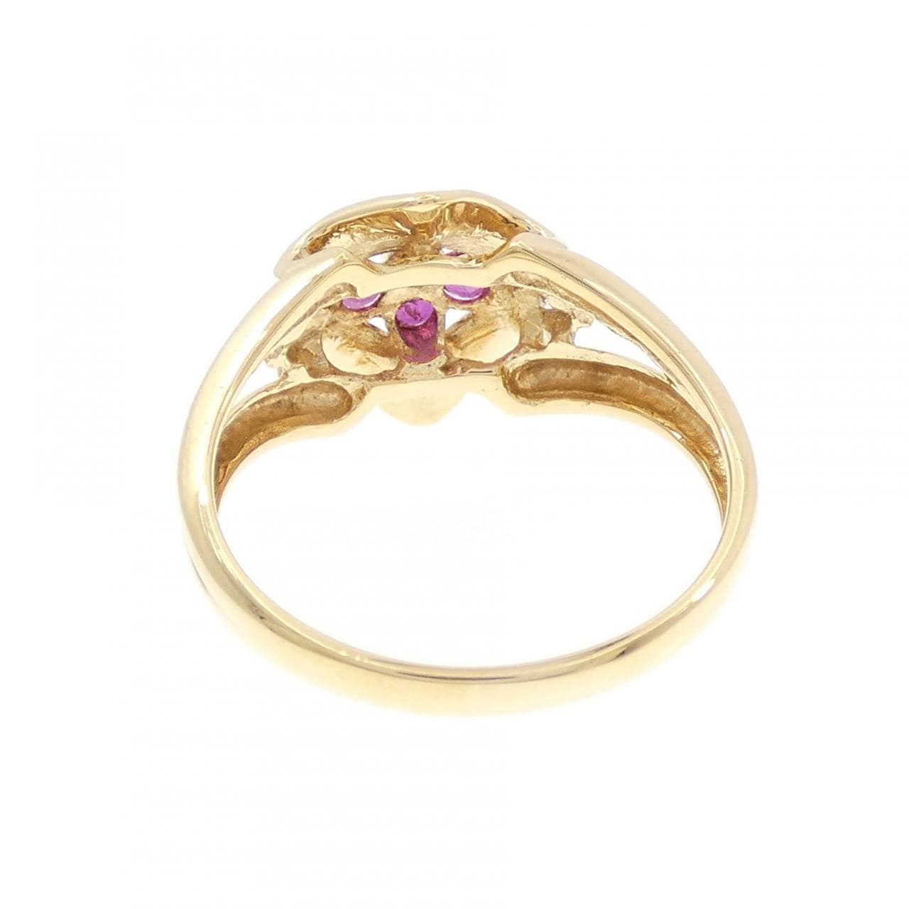 K18YG ルビー リング 0.30CT