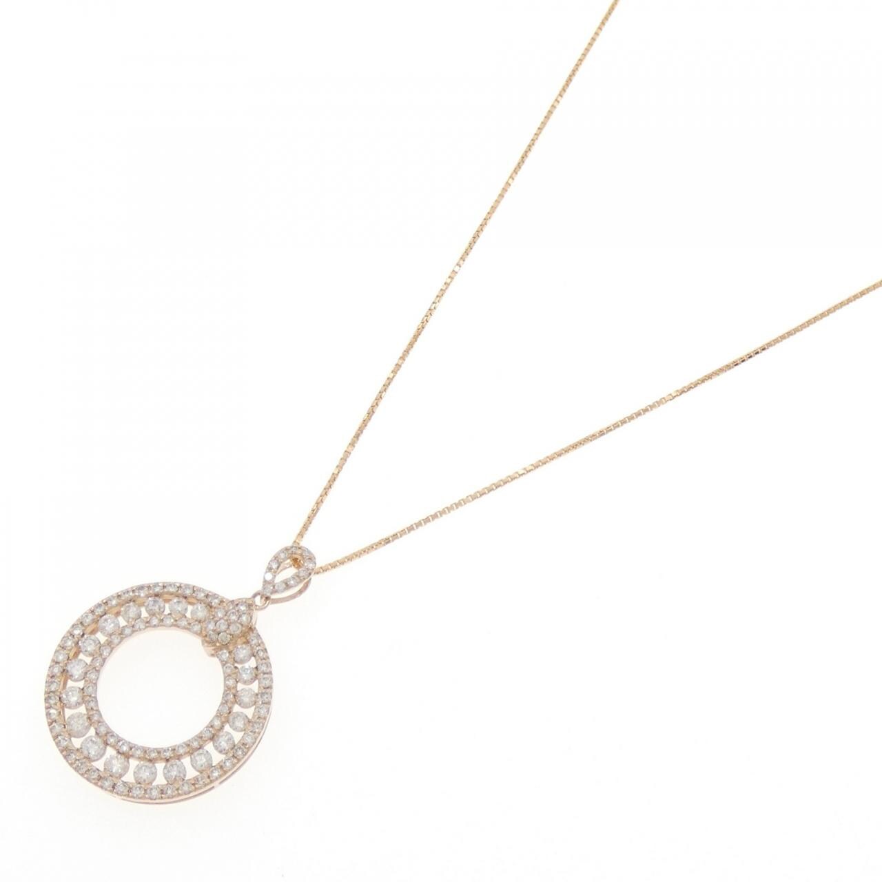 K18PG ダイヤモンド ネックレス 1.00CT