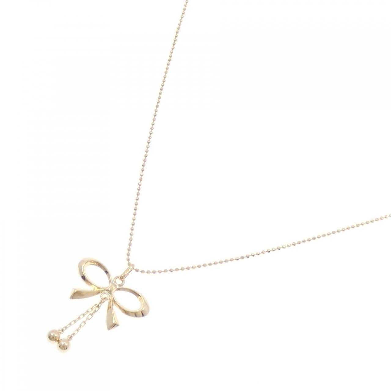 K18YG リボン ネックレス