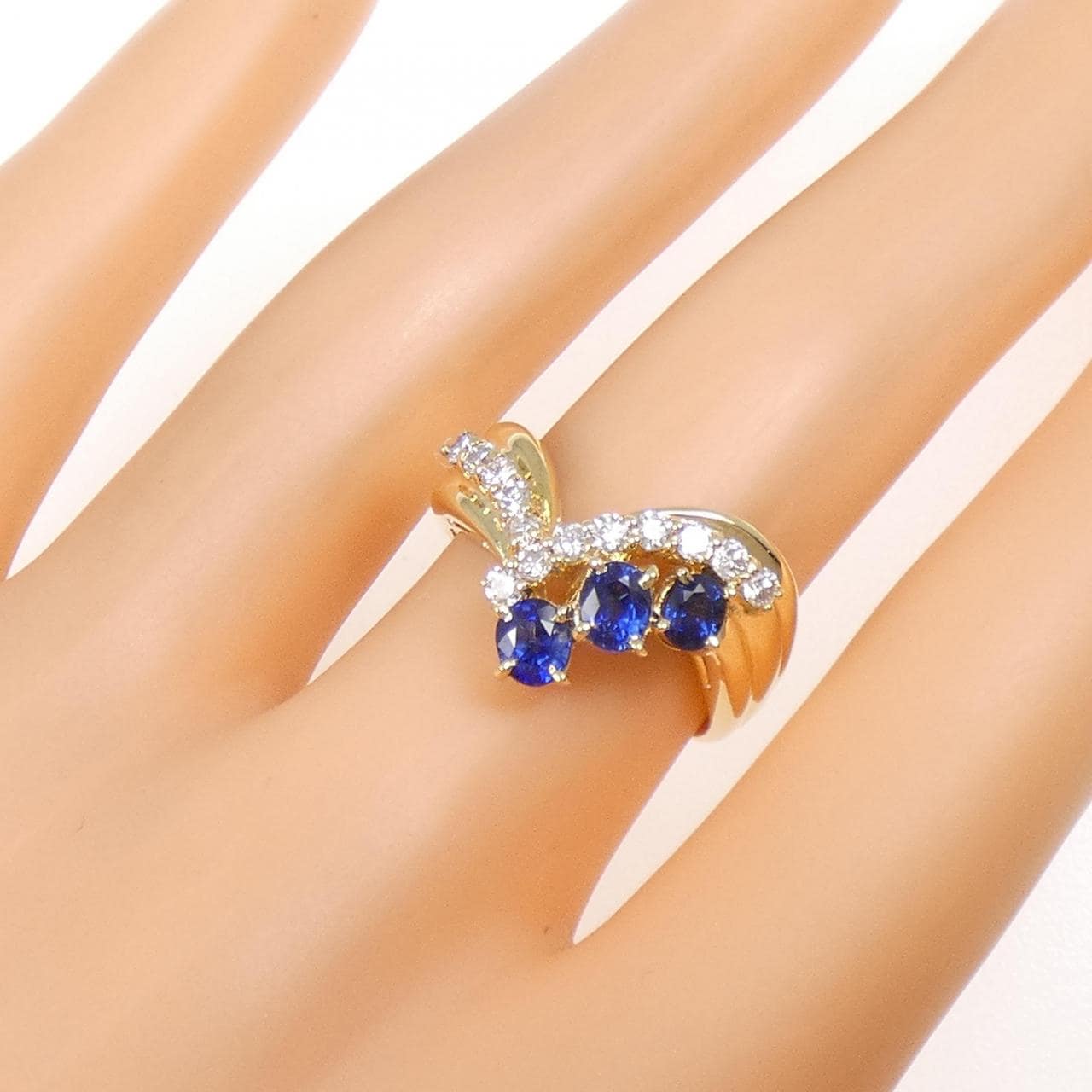 K18YG サファイヤ リング 0.98CT