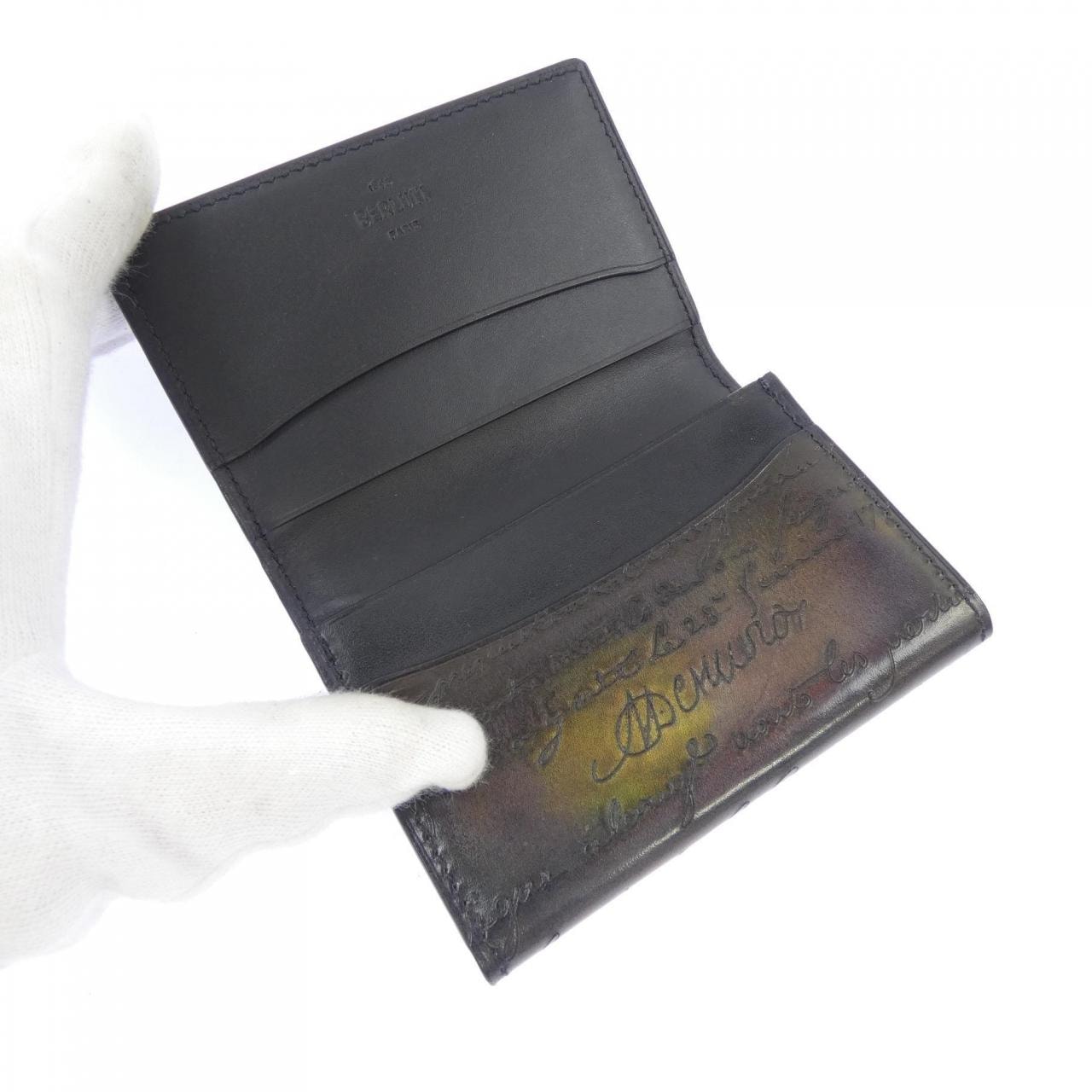 ベルルッティ Berluti インブイアスクリットレザーカードホルダー CARD CASE
