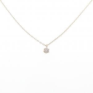 K10YG ソリティア ダイヤモンド ネックレス