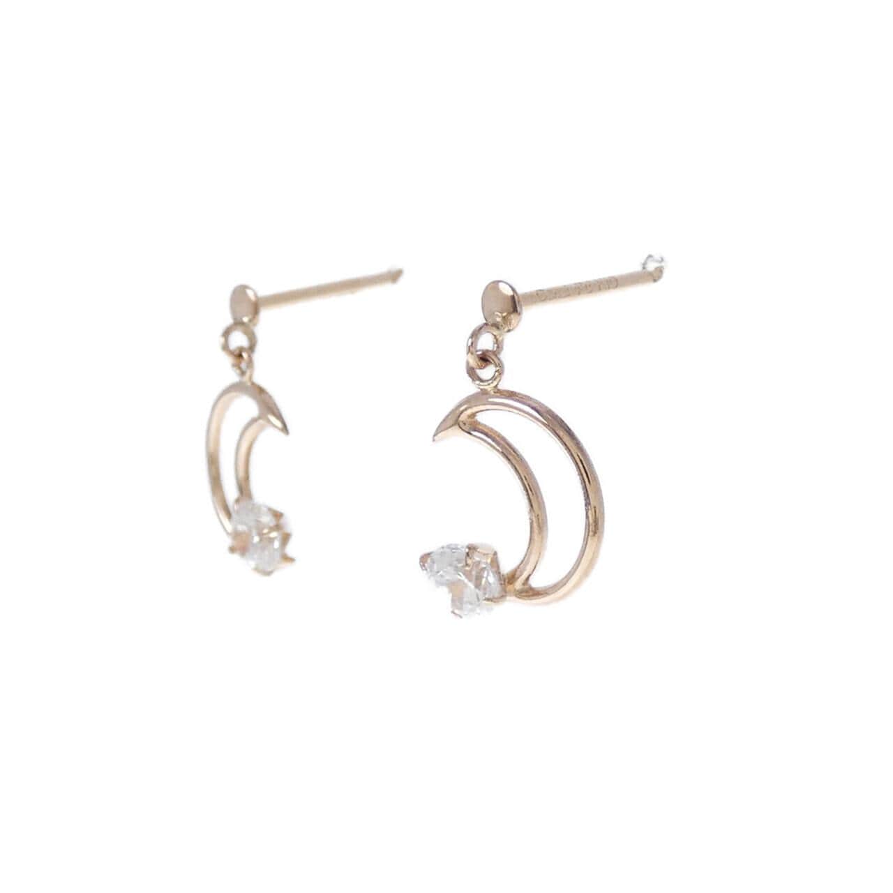 4゜C ムーン キュービック ピアス