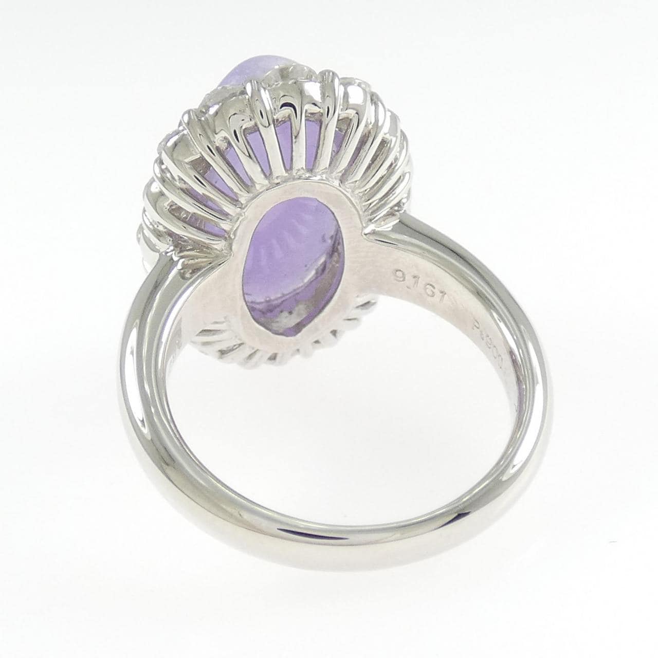 PT900 ラベンダーヒスイ リング 9.161CT