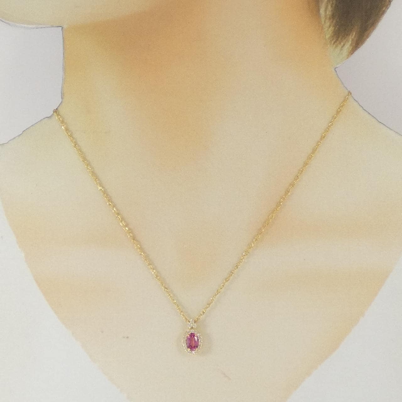 K18YG スピネル ネックレス 0.60CT