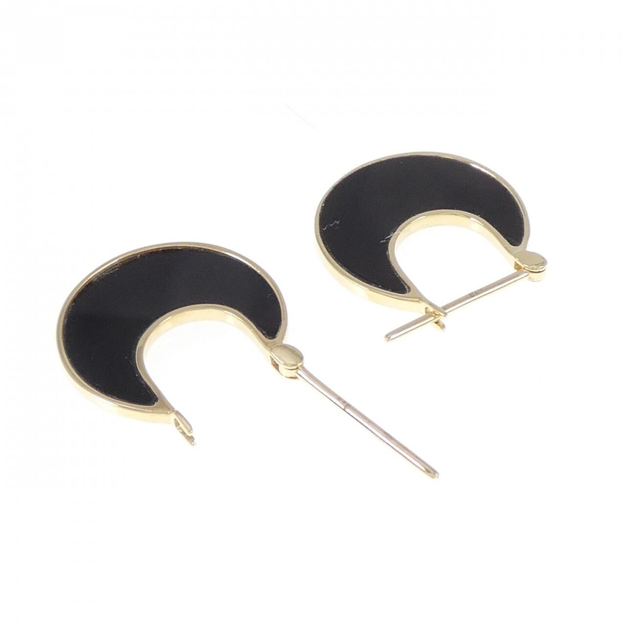【新品】K18YG オニキス ピアス
