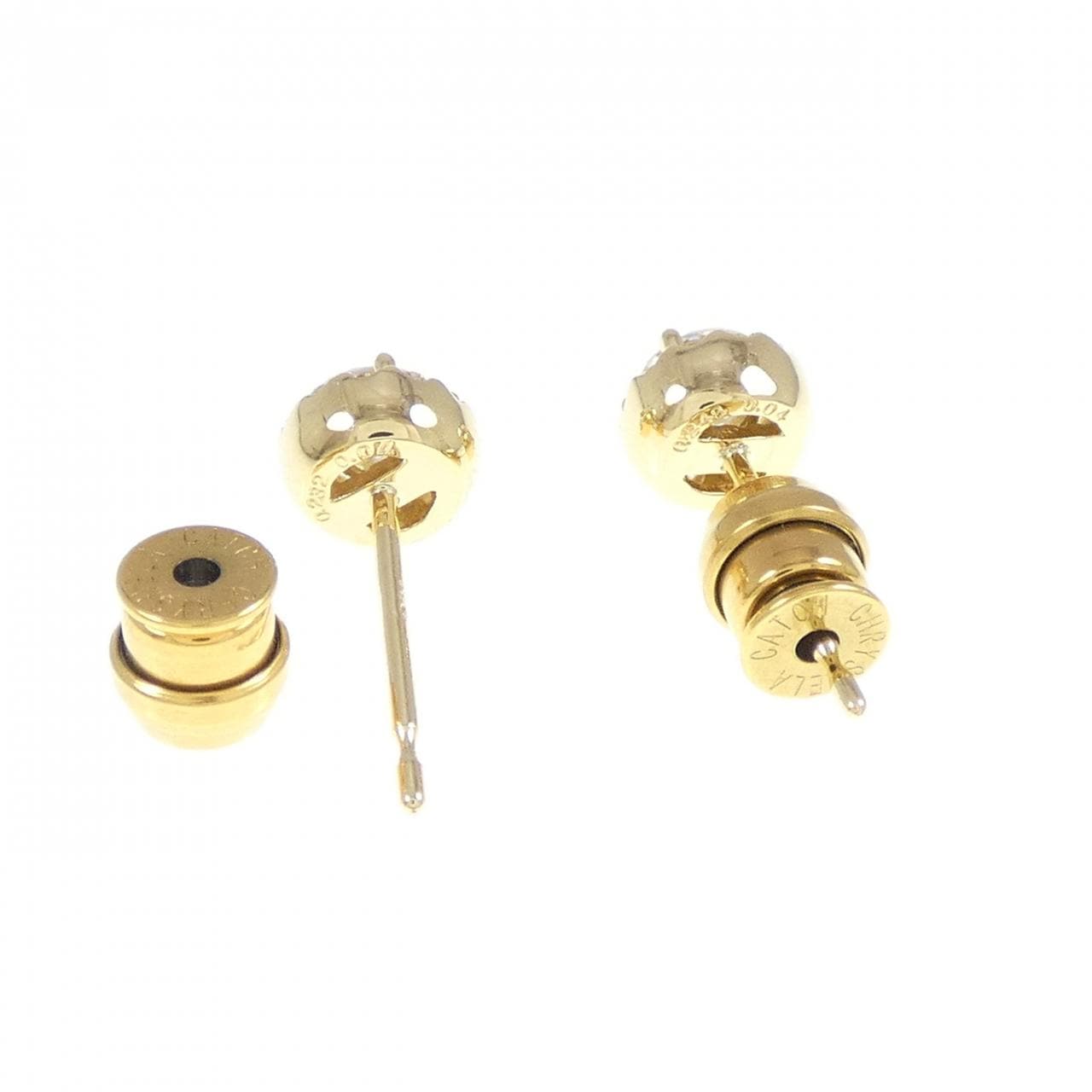 【リメイク】K18YG/ST ダイヤモンド ピアス 0.232CT 0.248CT F VS2 Good
