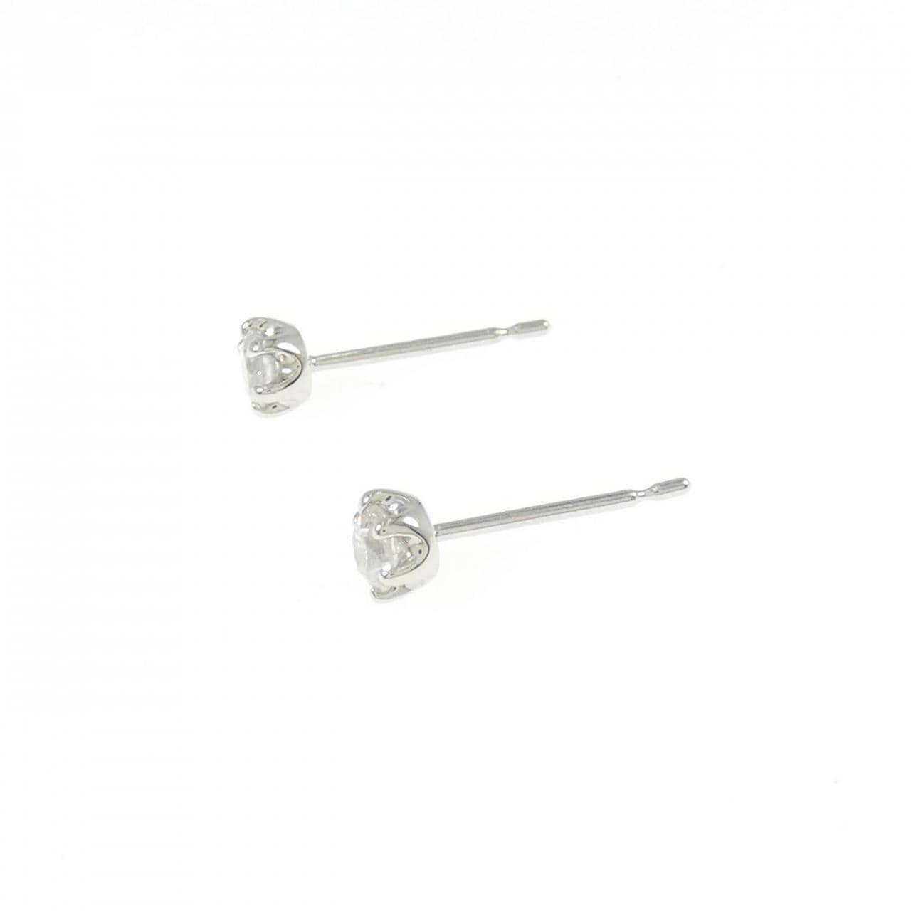 PT900 ソリティア ダイヤモンド ピアス