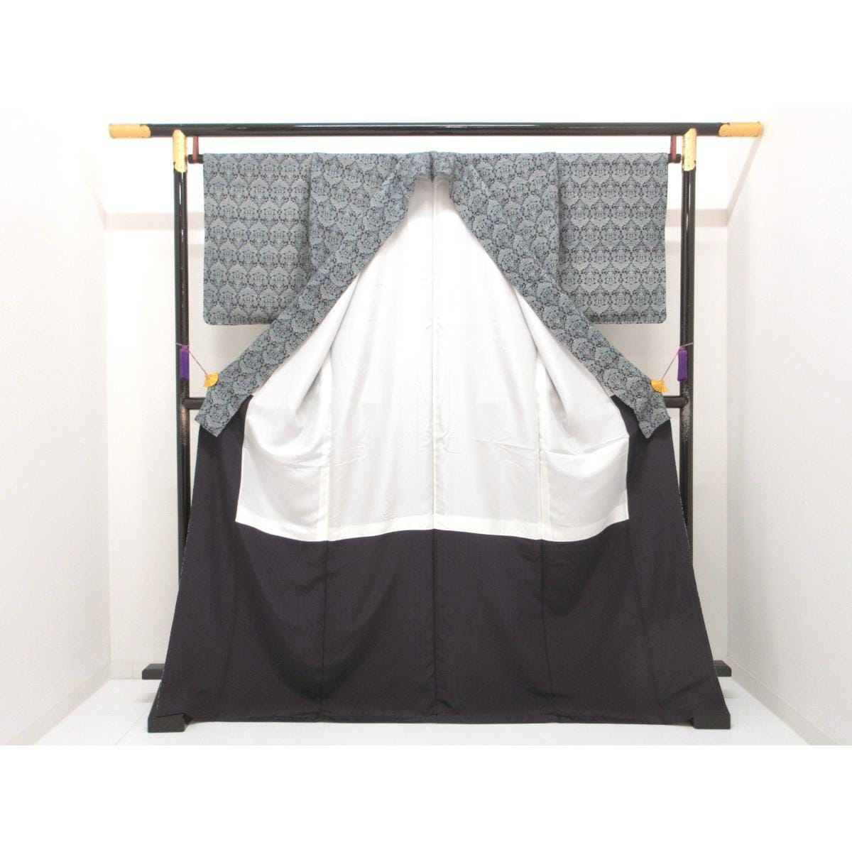 小紋　天然阿波藍　佐藤昭人　身幅２Ｌ寸