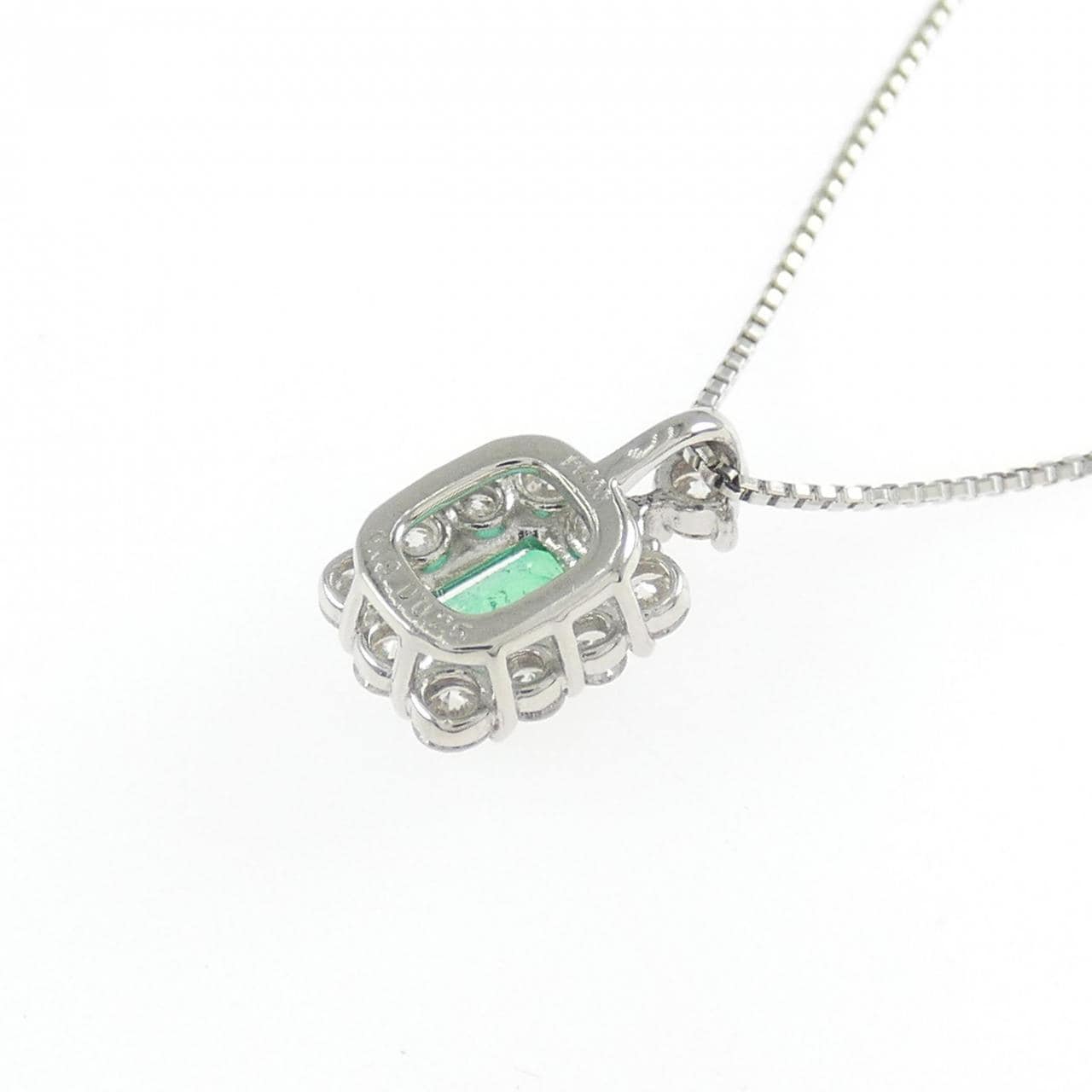 PT900/PT850 エメラルド ネックレス 0.19CT