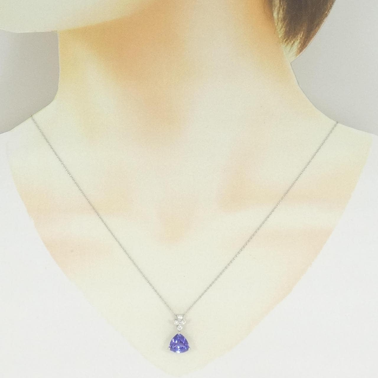 PT950/PT850 タンザナイト ネックレス 3.00CT