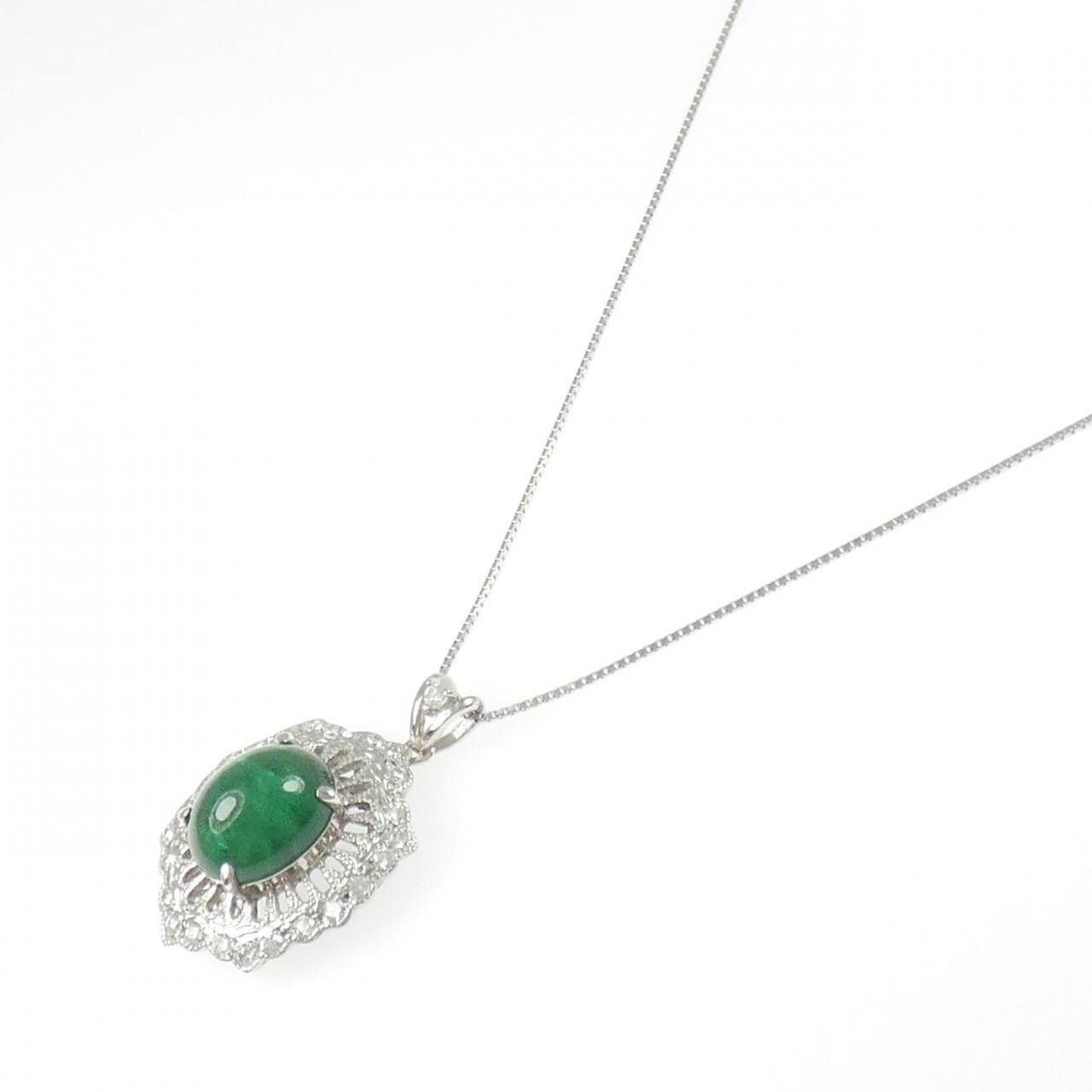 PT900/PT850 エメラルド ネックレス 5.07CT