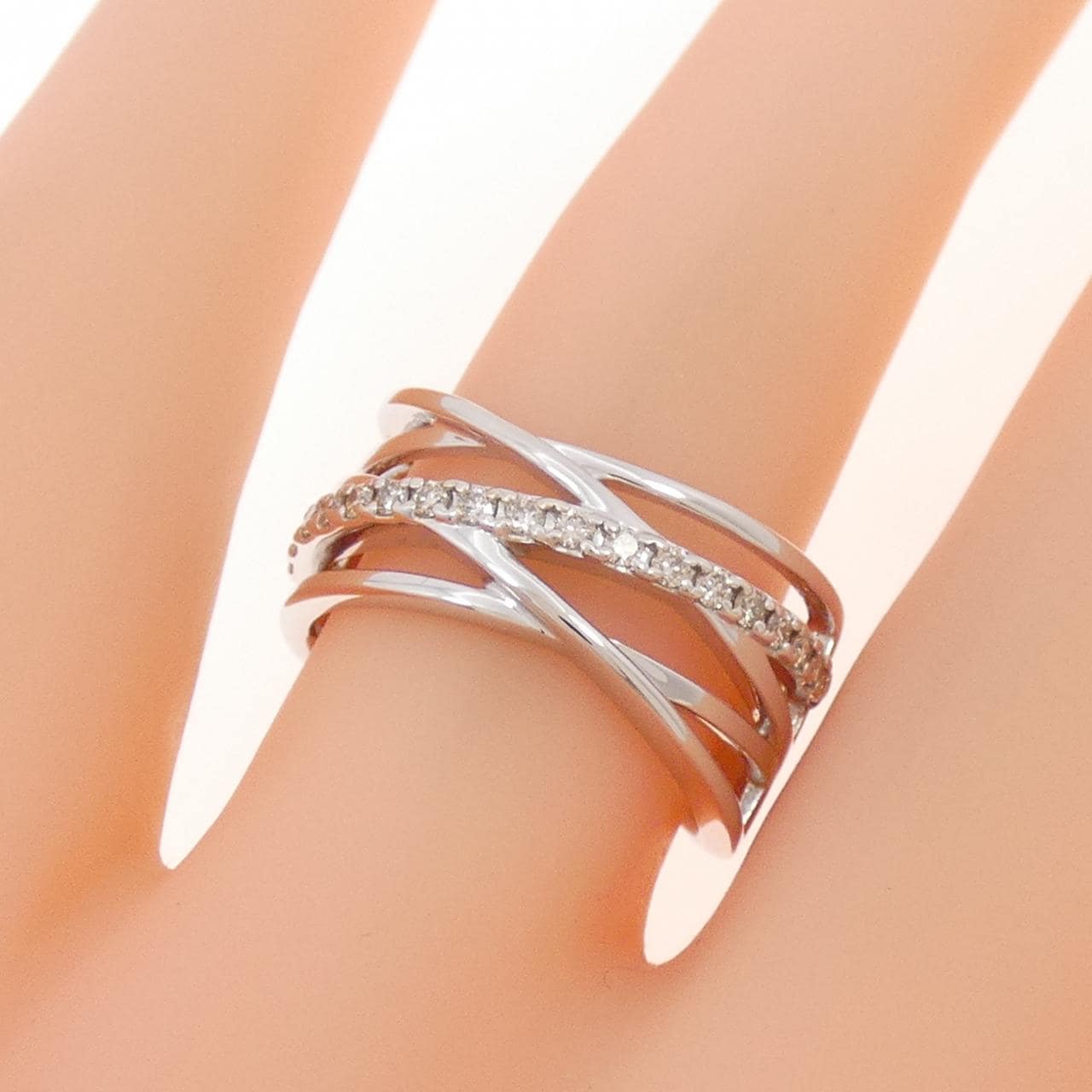 K10WG ダイヤモンド リング 0.16CT