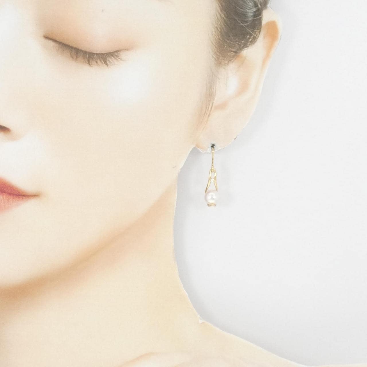 K18YG Akoya珍珠耳環 7.2 毫米