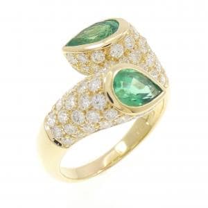 750YG エメラルド リング