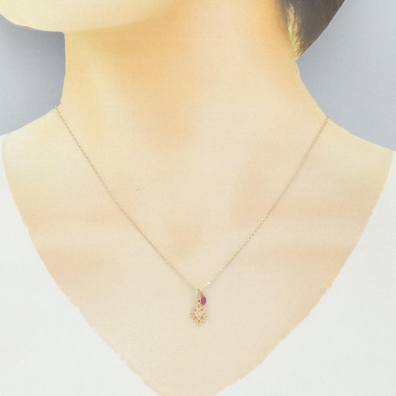 アガット カラーストーン ネックレス