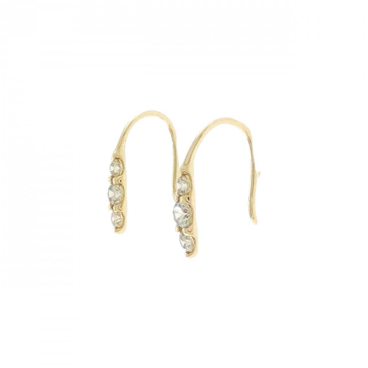 K18YG ダイヤモンド ピアス 0.20CT