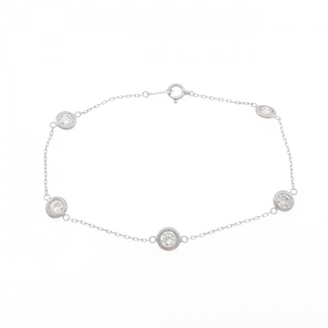 K18WG ダイヤモンド ブレスレット 1.00CT