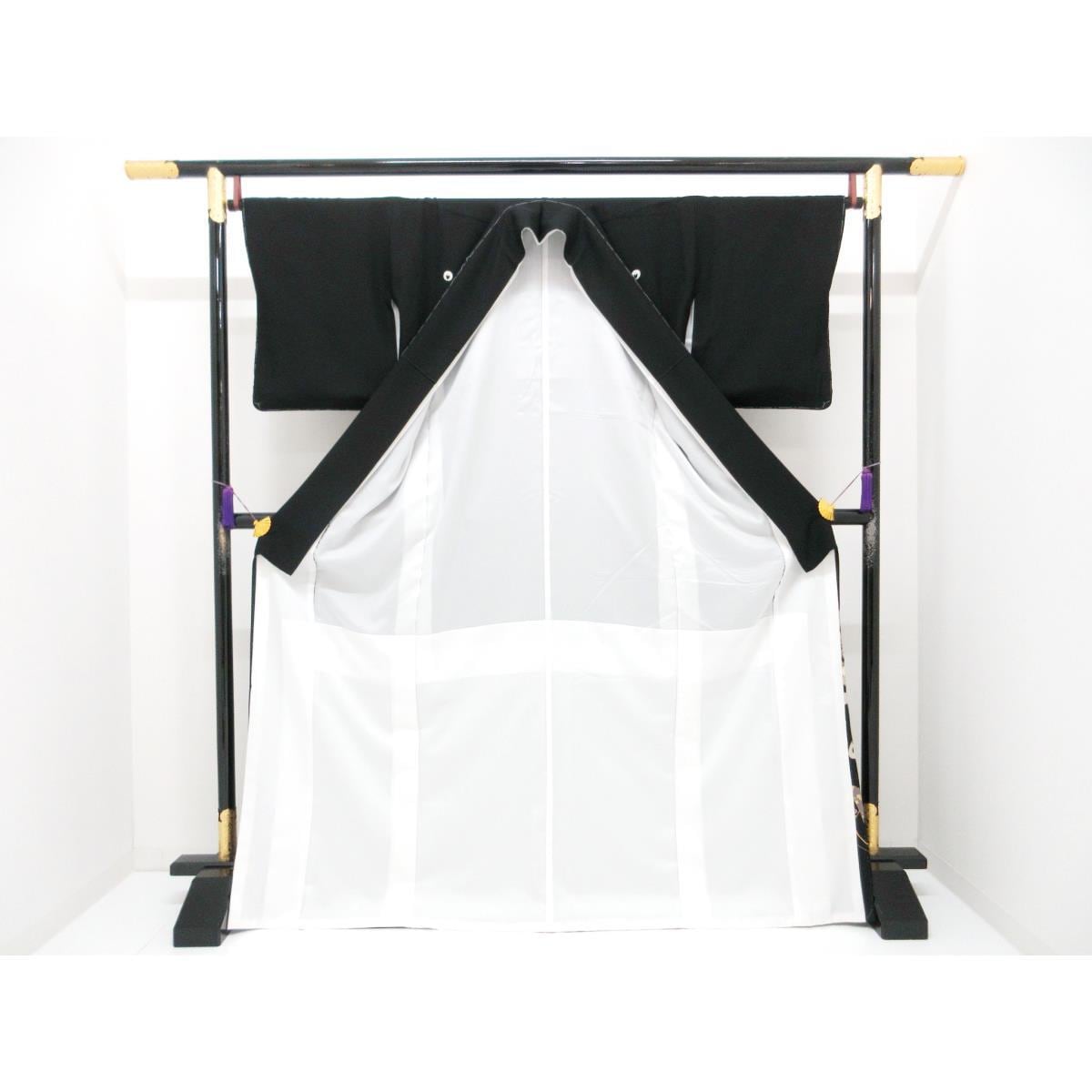 【未使用品】留袖　Ｋａｎｓａｉ　友禅金彩加工　下り藤