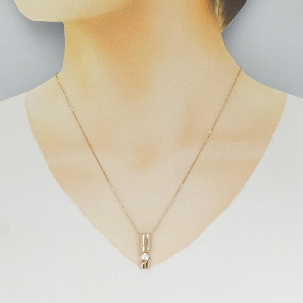 K18PG ダイヤモンド ネックレス 0.326CT