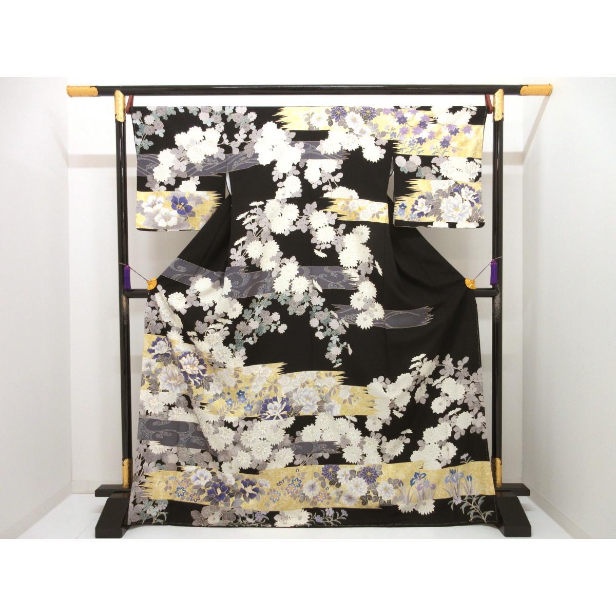 【未使用品】訪問着　友禅金彩加工【吉澤織物】