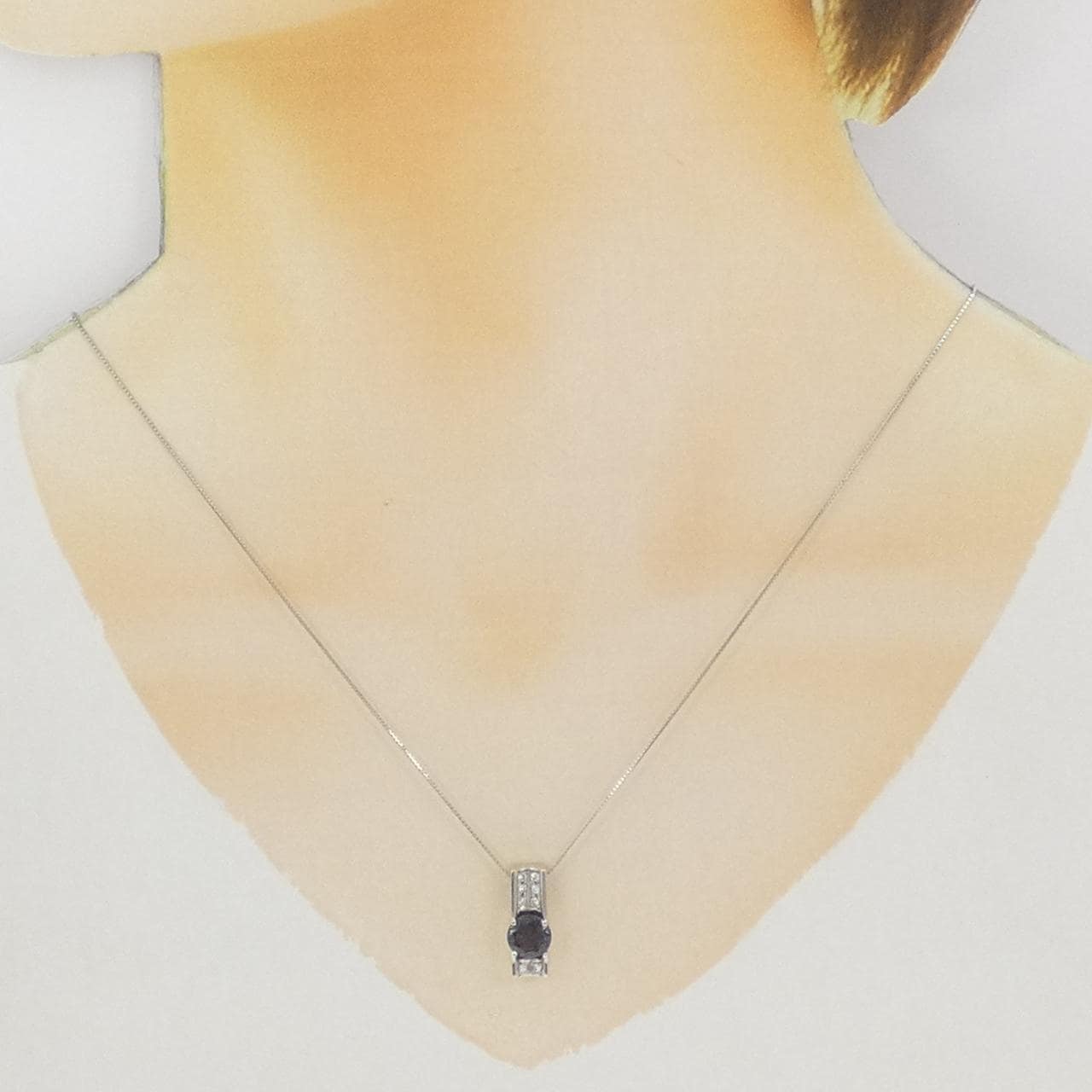 PT900/PT850 ガーネット ネックレス 1.29CT