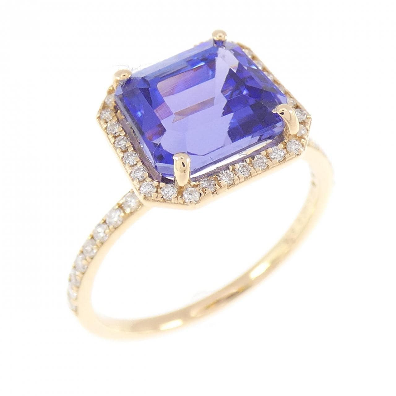 【新品】K18YG タンザナイト リング 3.19CT