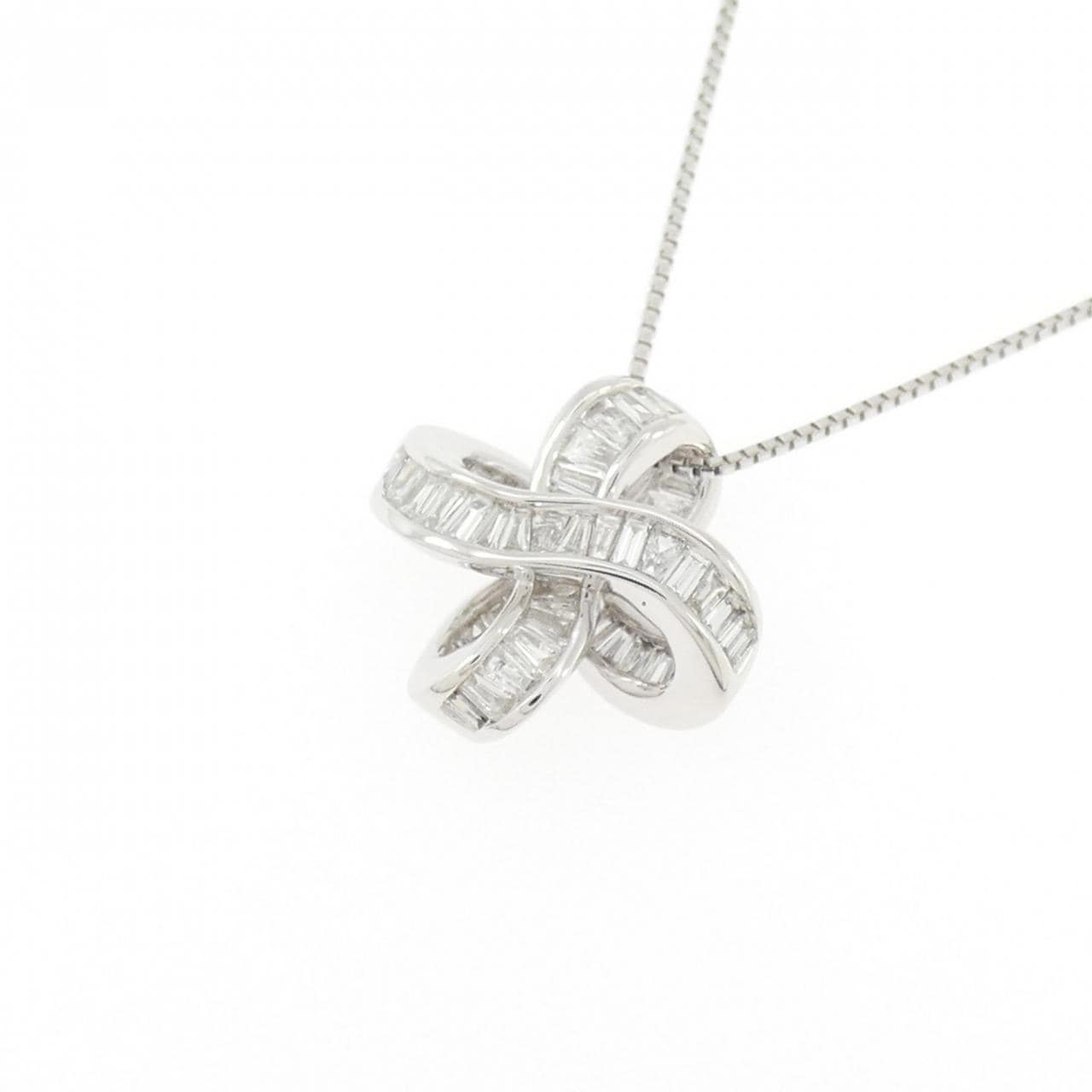 K18WG ダイヤモンド ネックレス 0.25CT