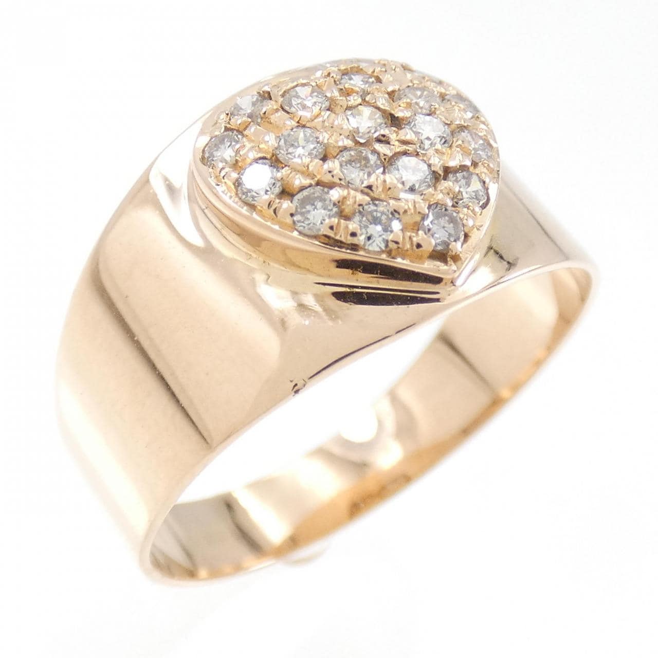 K18PG 心形钻石戒指 0.23CT