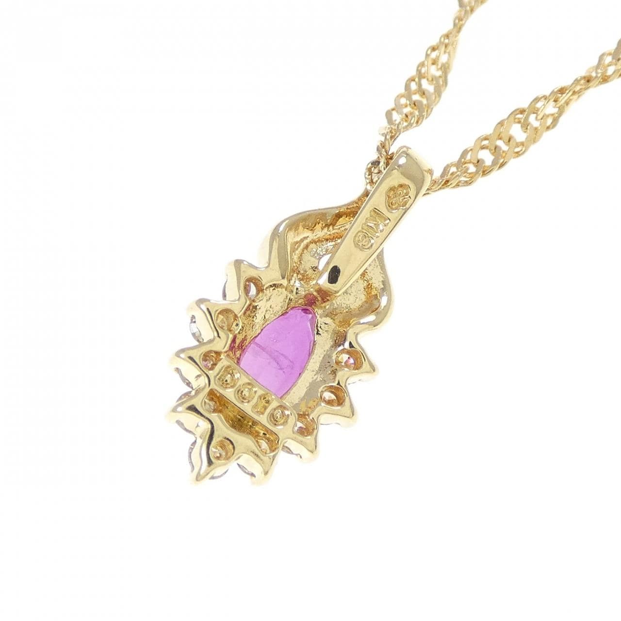 K18YG ルビー ネックレス