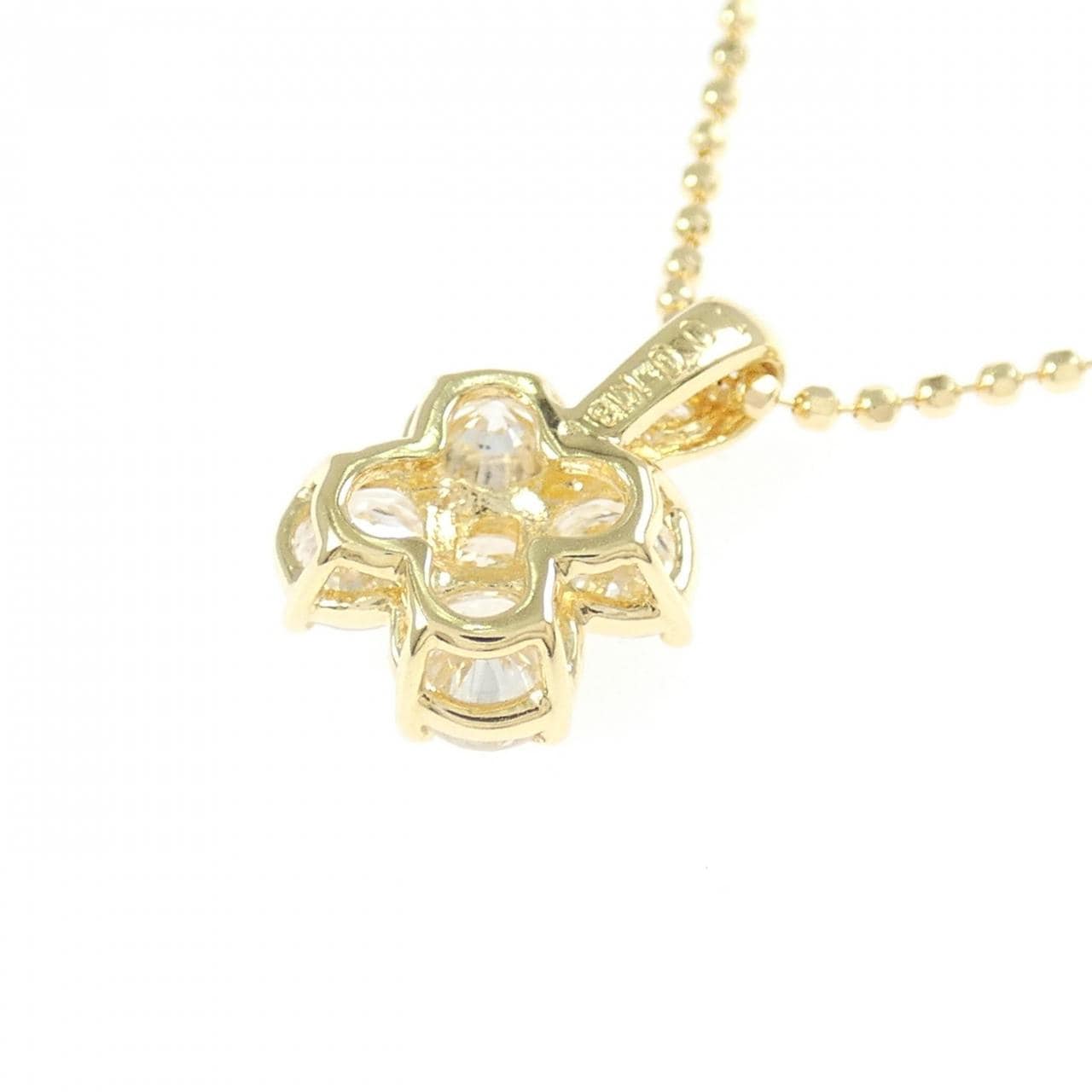 K18YG フラワー ダイヤモンド ネックレス 1.00CT