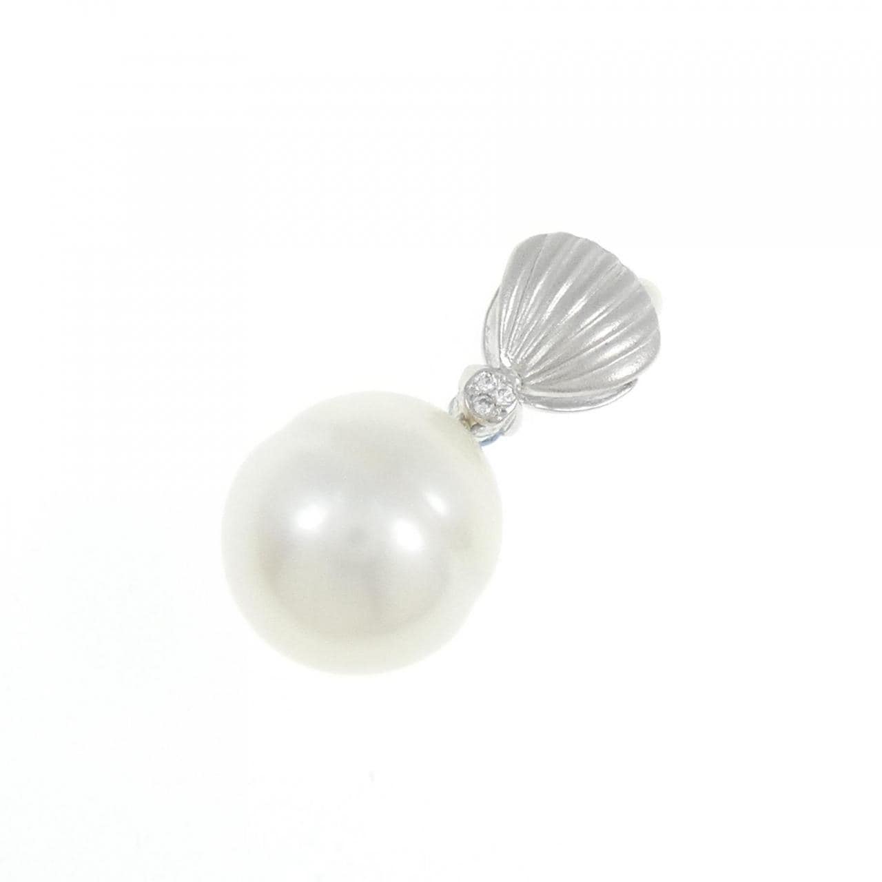 K18WG Shell Color Stone Pendant