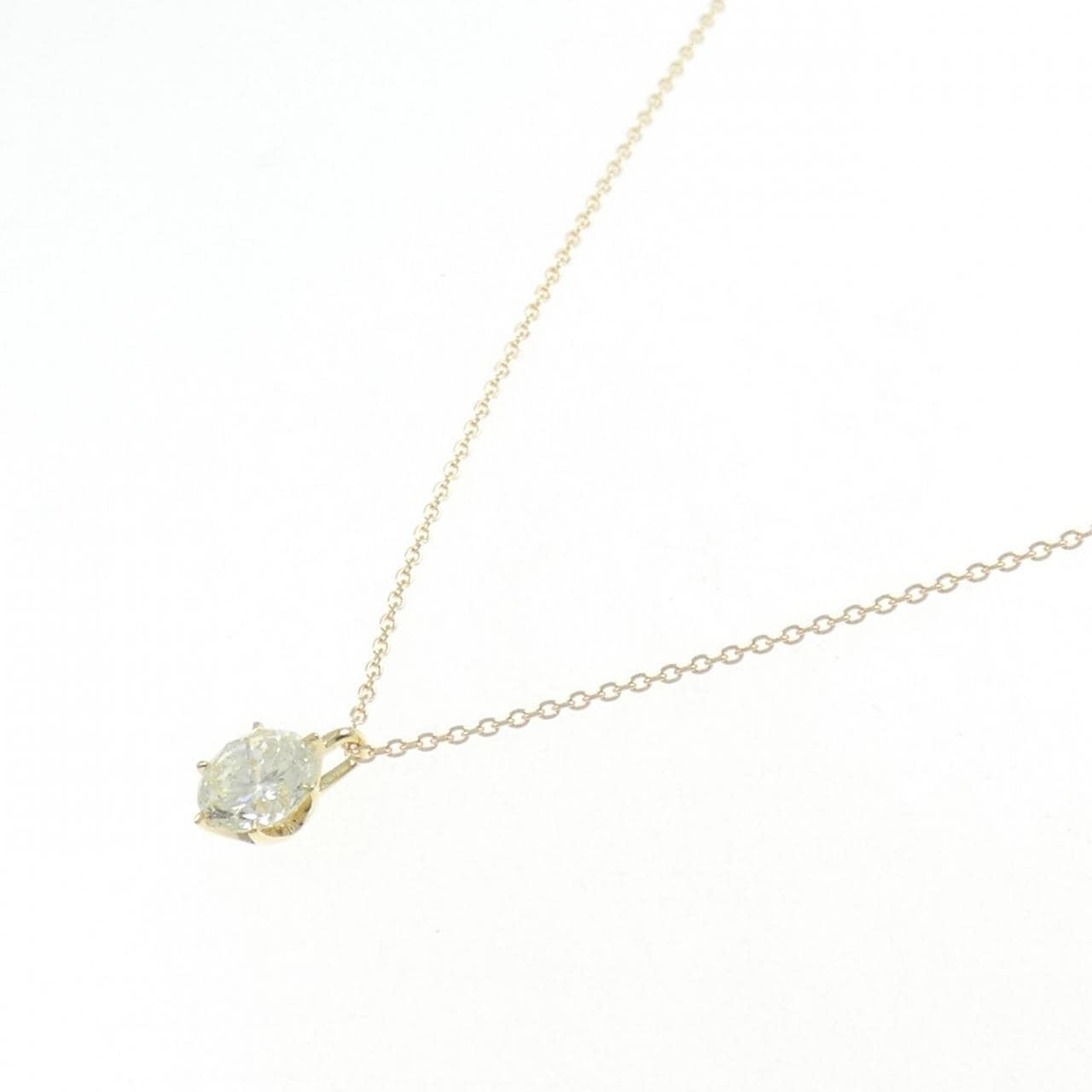 K18YG Diamond Necklace 1.022CT VLY SI2 Good