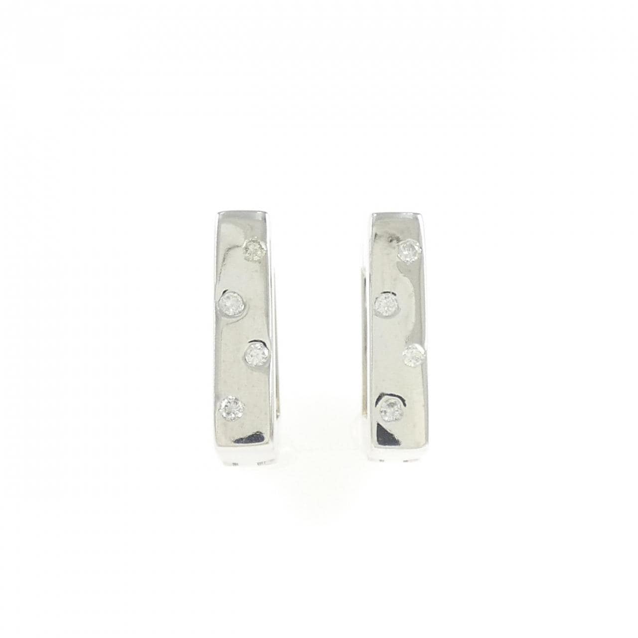 K18WG ダイヤモンド イヤリング 0.10CT