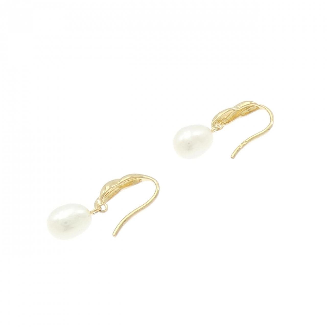 K18YG 淡水パール ピアス