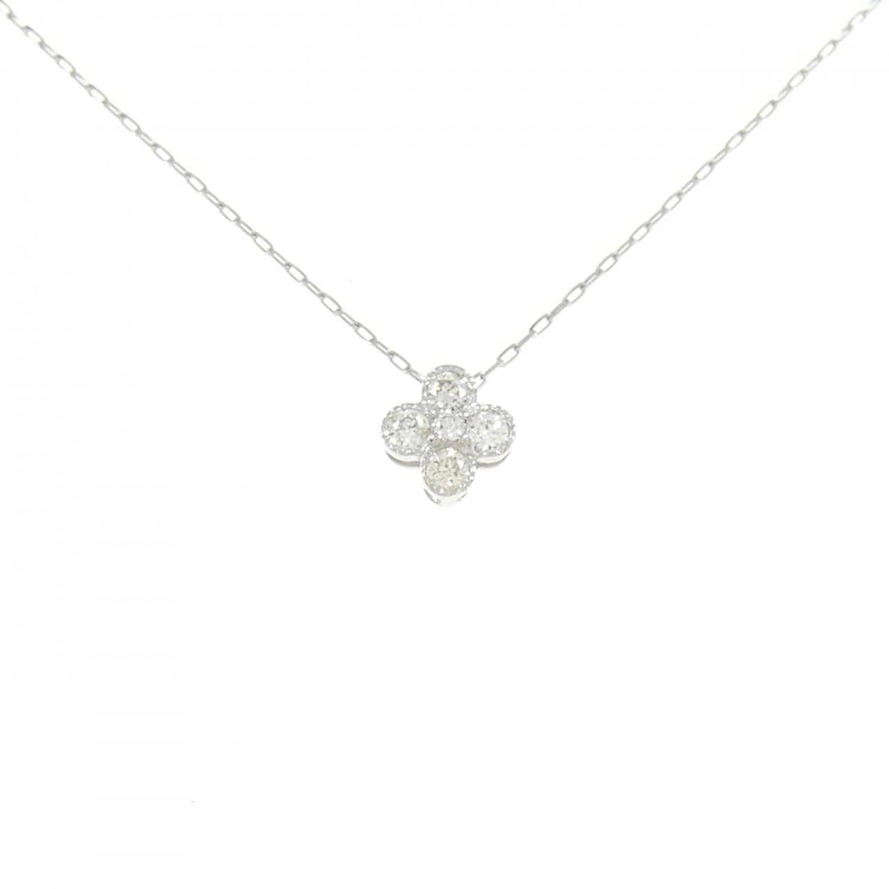 [BRAND NEW] PT Flower Diamond Necklace 0.10CT