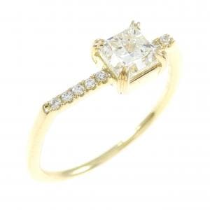 K18YG ダイヤモンド リング 0.721CT I VS2 ファンシーカット