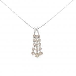 K18WG ダイヤモンド ネックレス 0.70CT