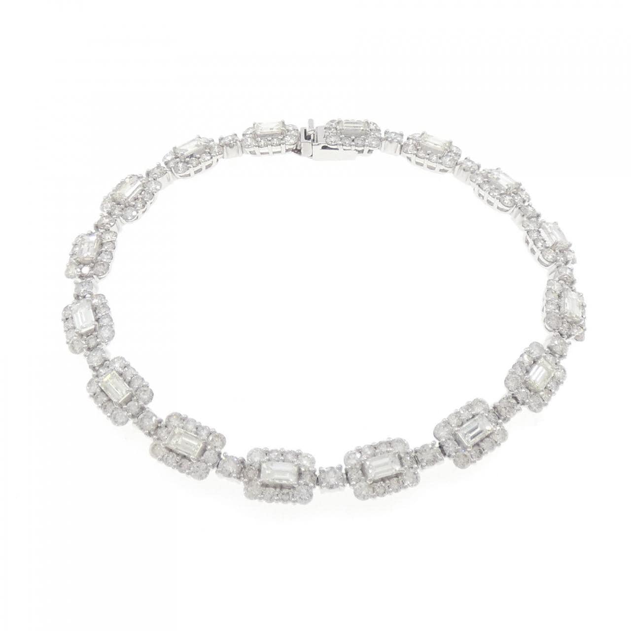 【新品】PT900/PT850 ダイヤモンド ブレスレット 7.70CT