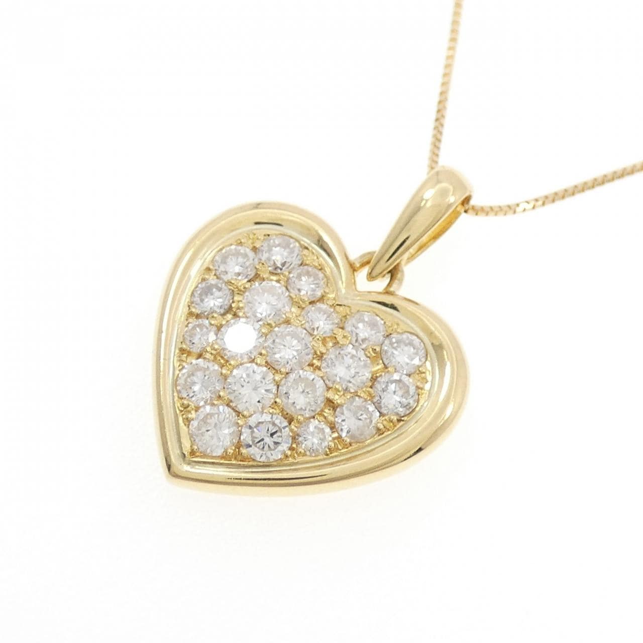 K18YG heart Diamond necklace 1.00CT