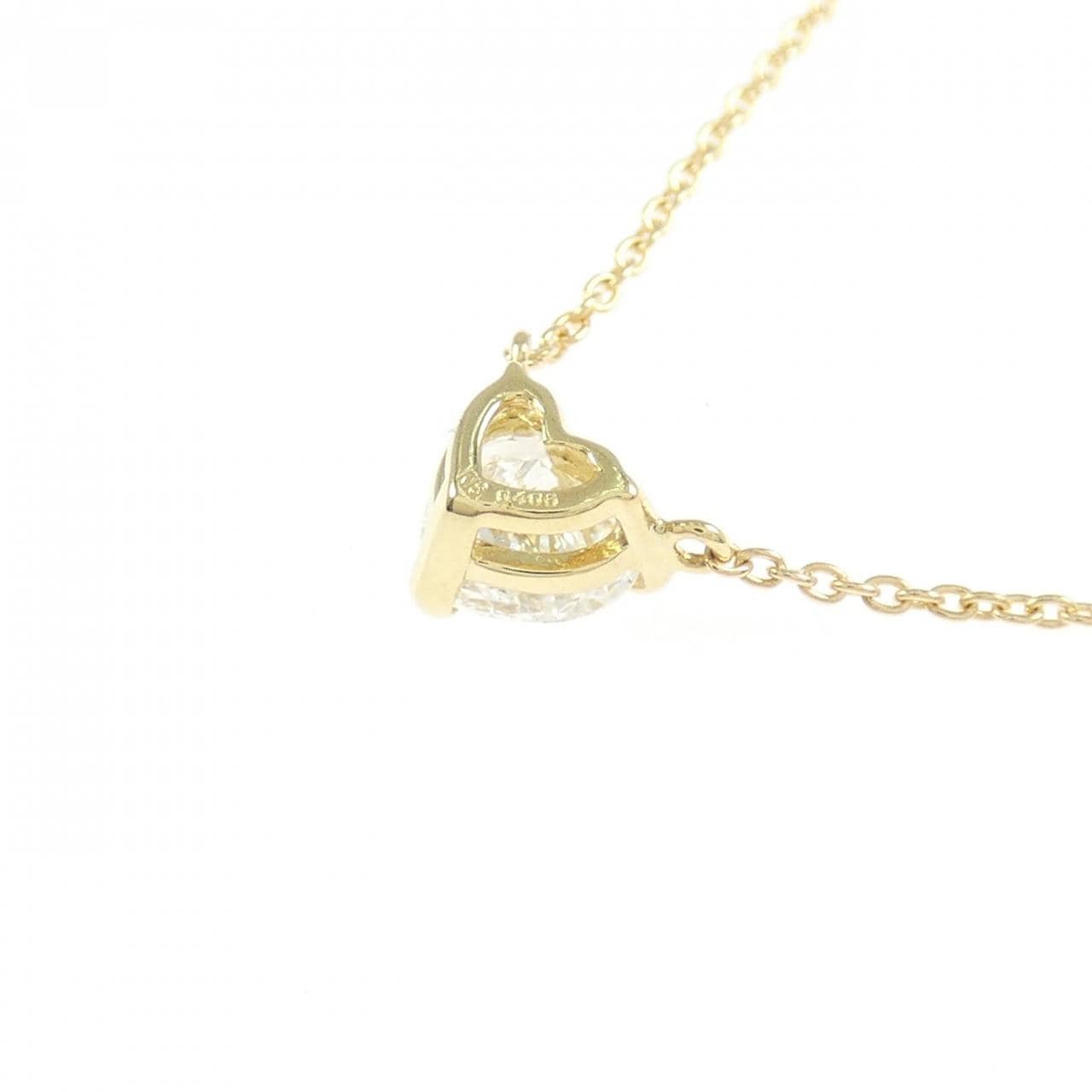 【リメイク】K18YG ダイヤモンド ネックレス 0.406CT G SI1 ハートシェイプ