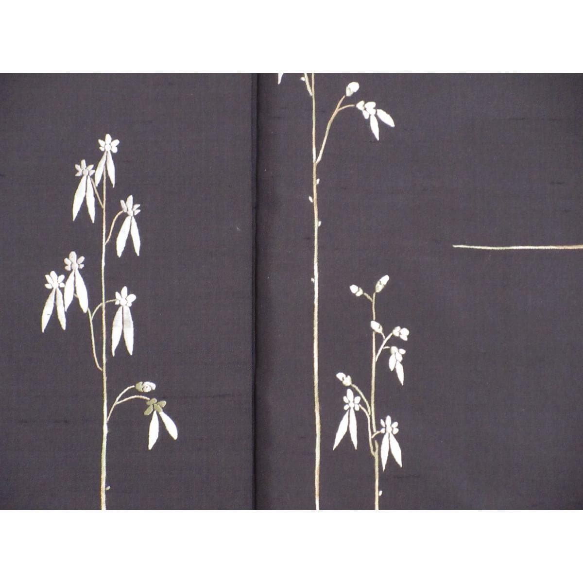 訪問着　紬織　刺繍加工