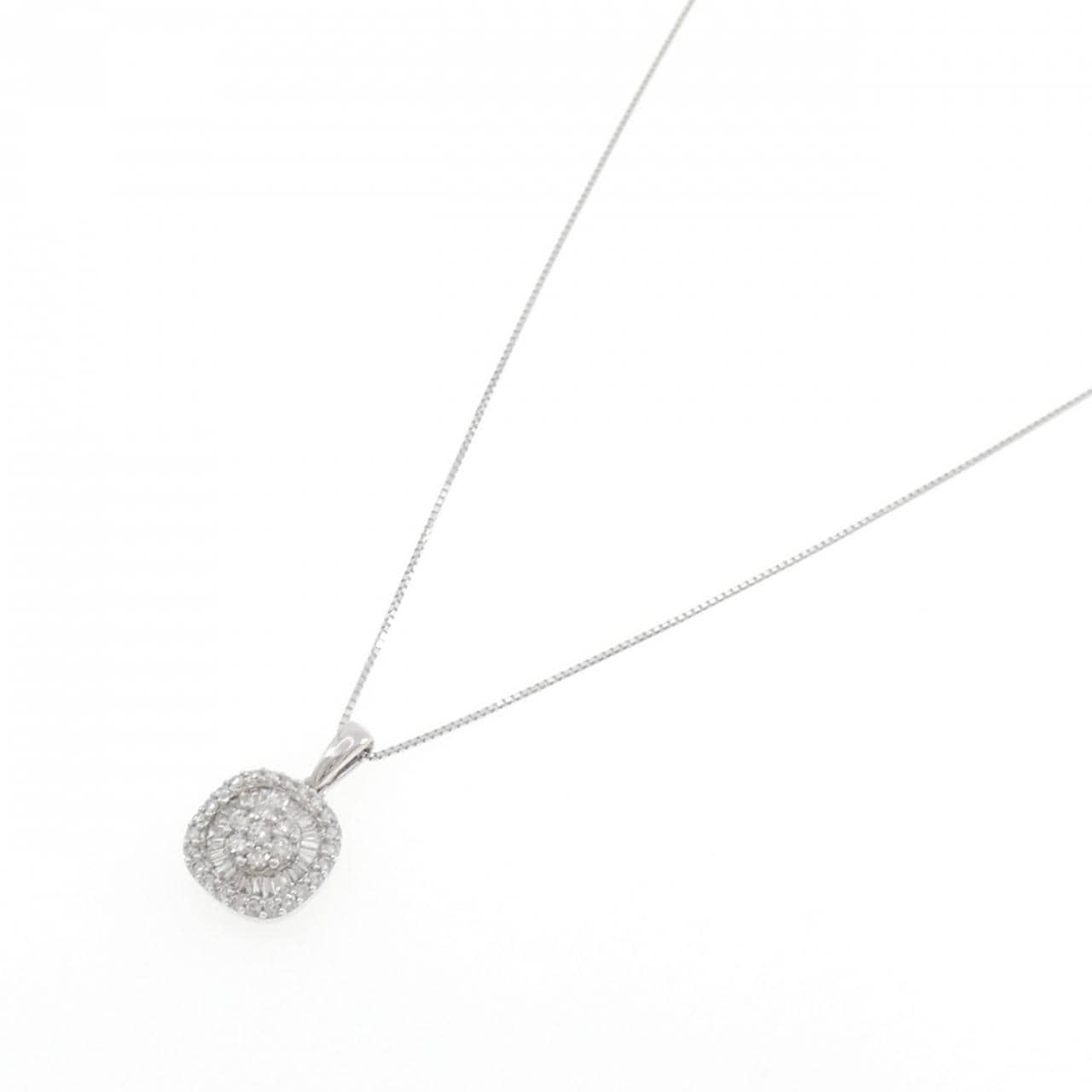 K18WG ダイヤモンド ネックレス 0.50CT
